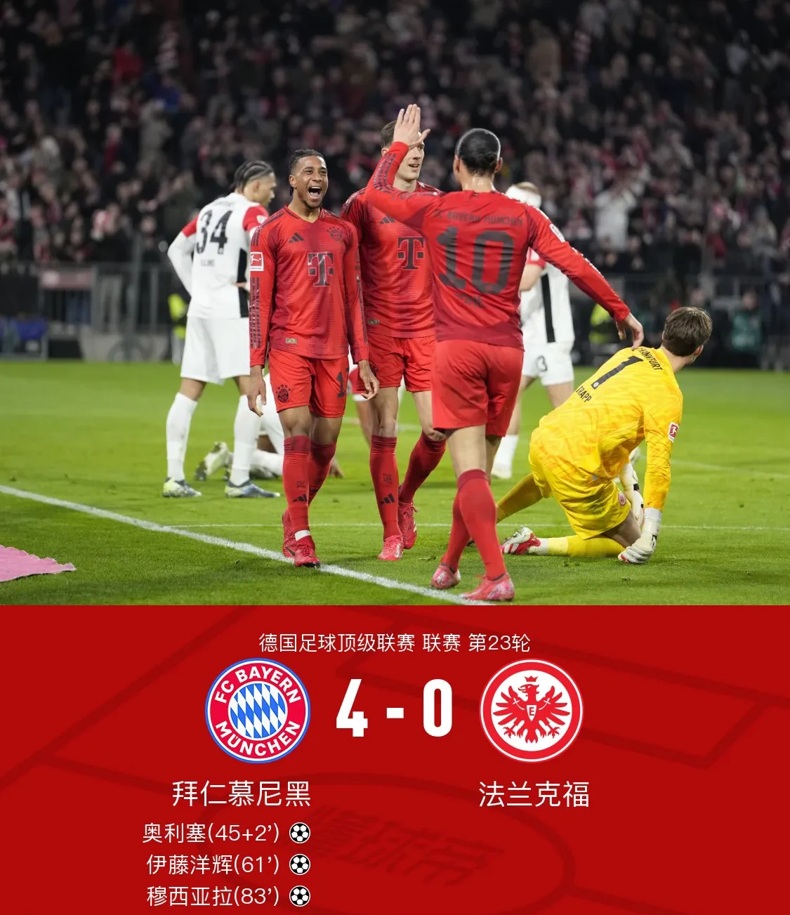 拜仁慕尼黑比赛结果最新